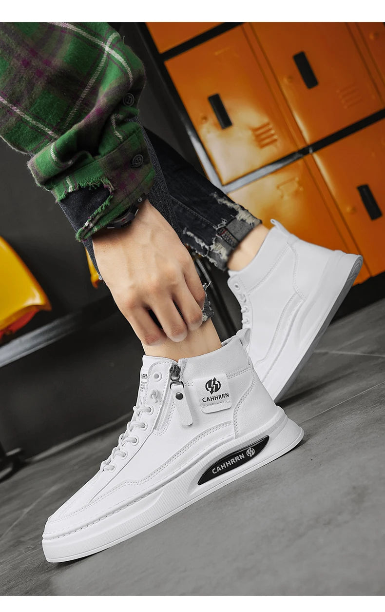 Male Sneakers High-top Loafers Skateboard Sports and Leisure Shoes for Men Men's Sneakers Non-Slip Soft and Comfortable New