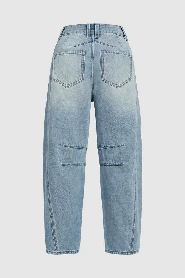 Jeans Women Denim Pants Wide Leg Long Pant Mom Y2k Loose Casual Regular Straight Trousers Elegant Splice Mid Waist Autumn Winter