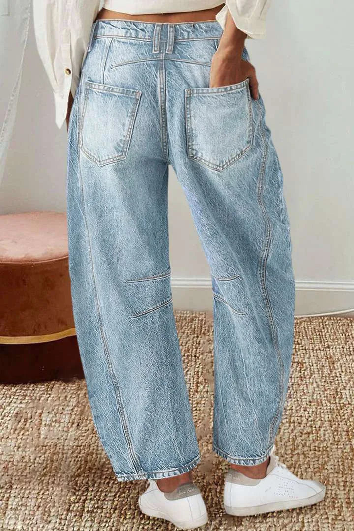 Jeans Women Denim Pants Wide Leg Long Pant Mom Y2k Loose Casual Regular Straight Trousers Elegant Splice Mid Waist Autumn Winter