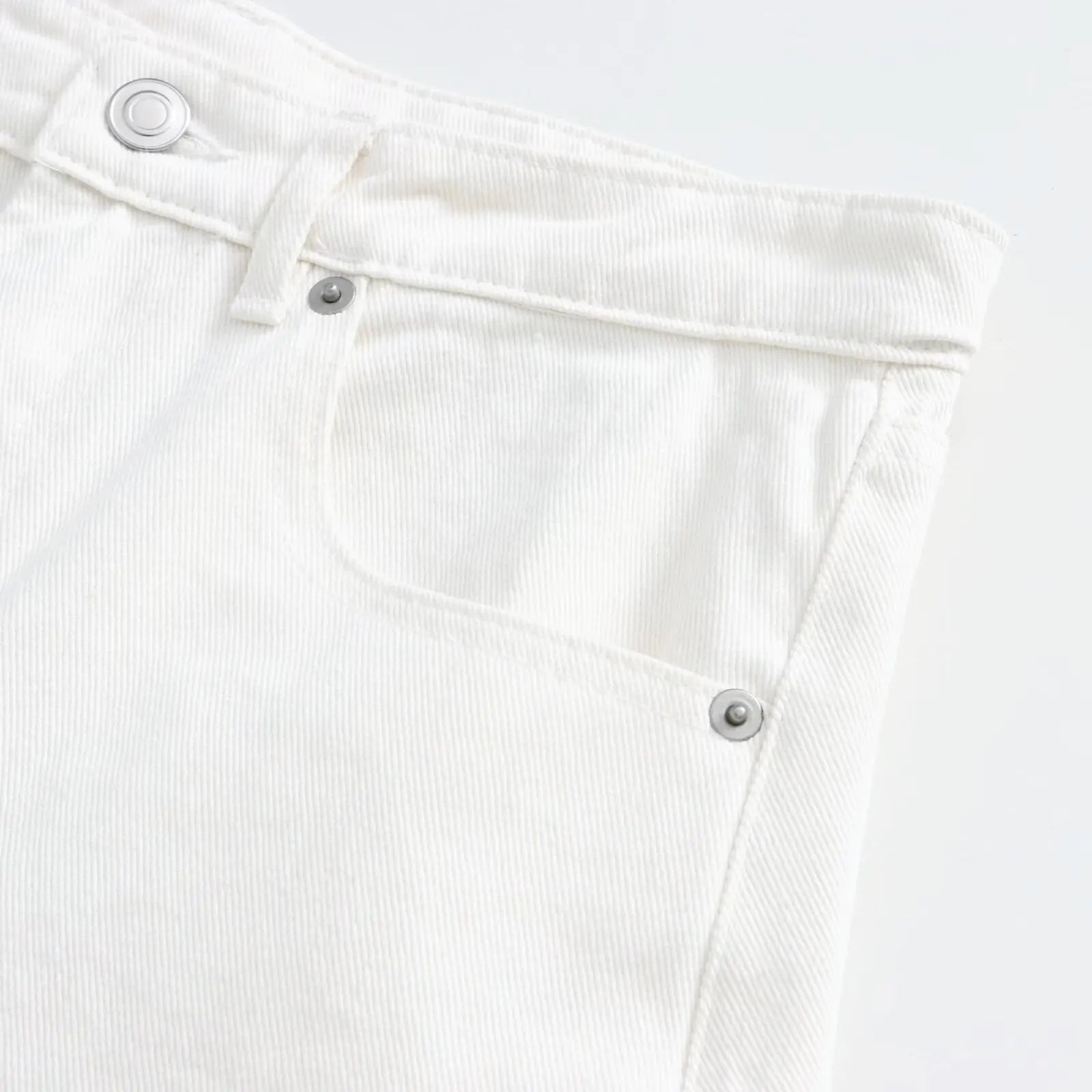 Withered Casual Rivet Embellished Mid High Waist Long Straight Leg Pants Jeans Women's Jeans Women's Denim Pants Woman Clothes